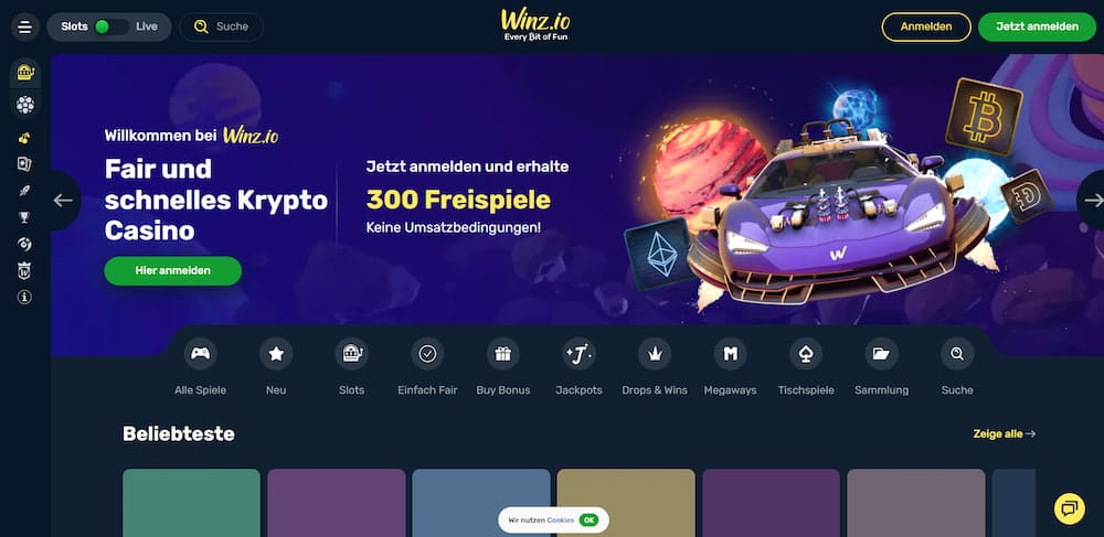 Winz.io Casino ohne Lizenz