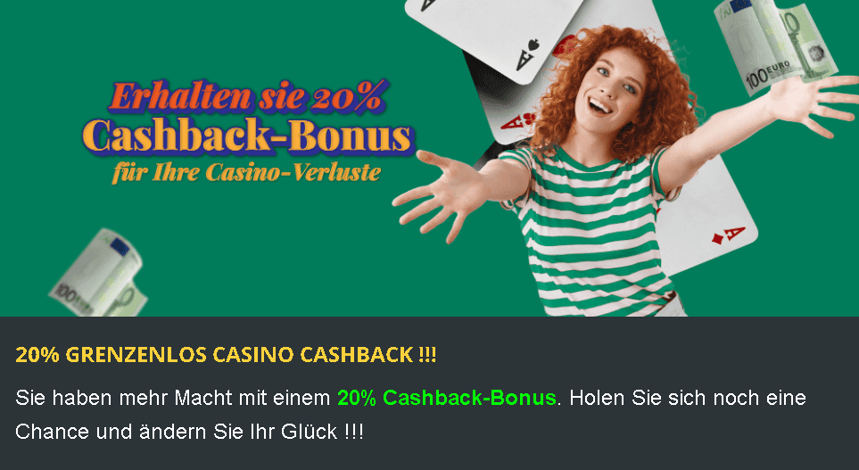 Casinos ohne Anmeldung Cashback