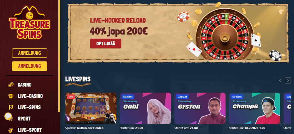 Treasurespins Online Casino ohne Verifizierung