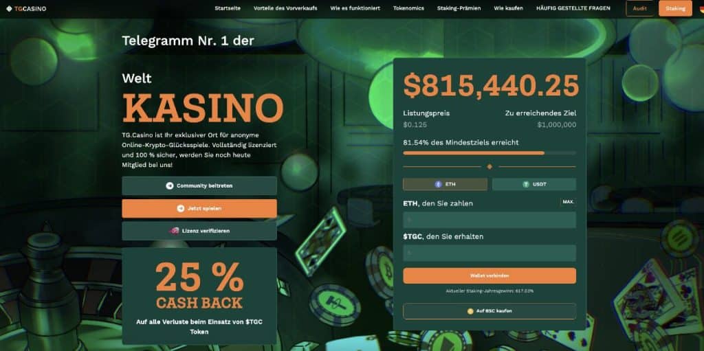 TG.Casino Online Casino ohne Verifizierung