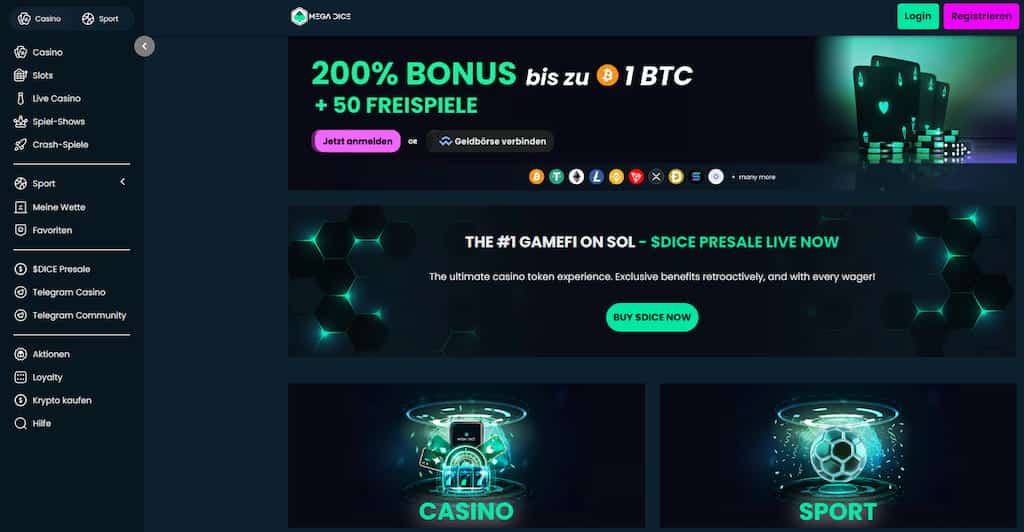 Mega dice casino ohne Verifizierung